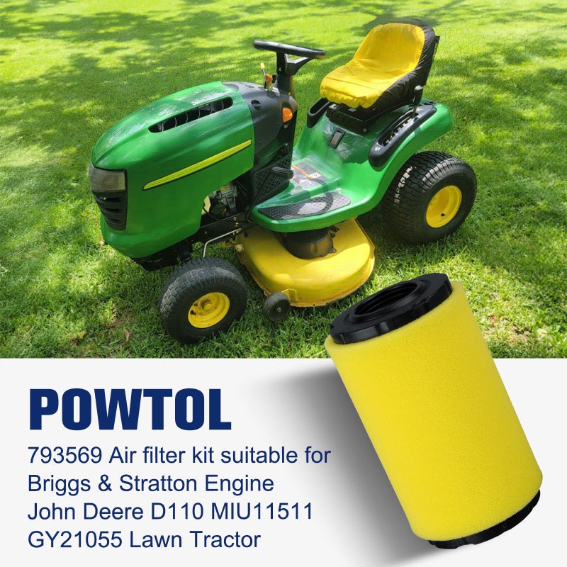 Powtol 793569 793685 Air Filter for Intek 33R877 31Q777 331777 John Deere GY21055 MIU11511 LA125 LA115 D100 D110 D120 - Image 3